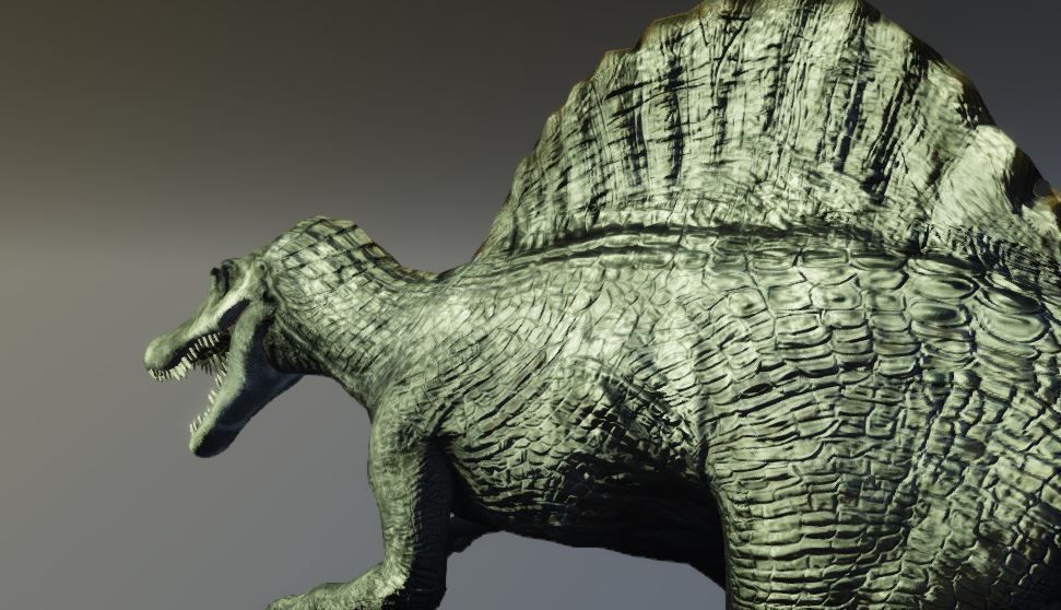 Spinosaurus dinosaur Low-poly 3D model_2