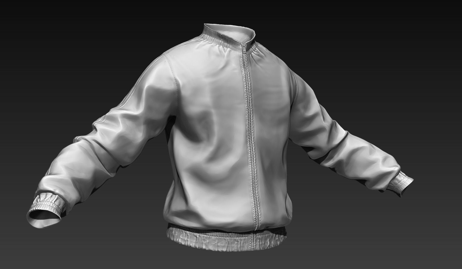 Sports Jacket Zbrush 3D model_1