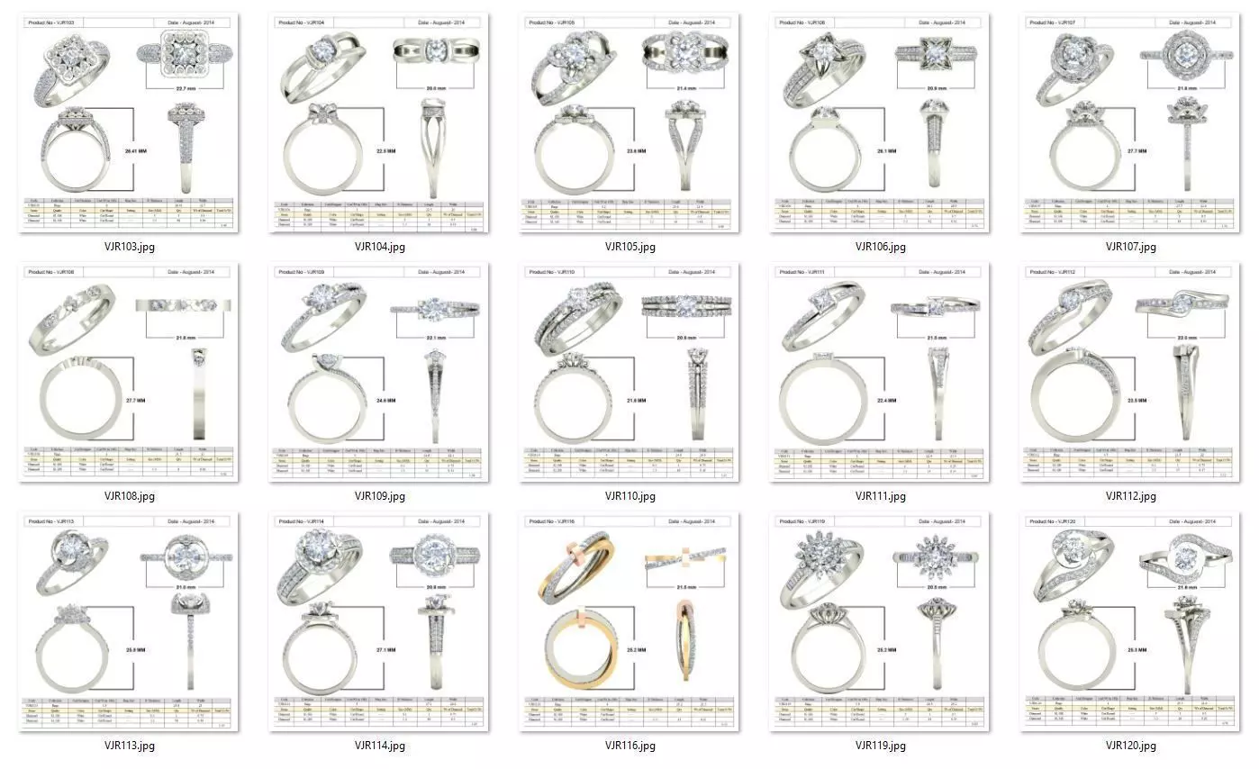 BULK-3DM-With Gems-RING 15 Files-15 3D print model_0