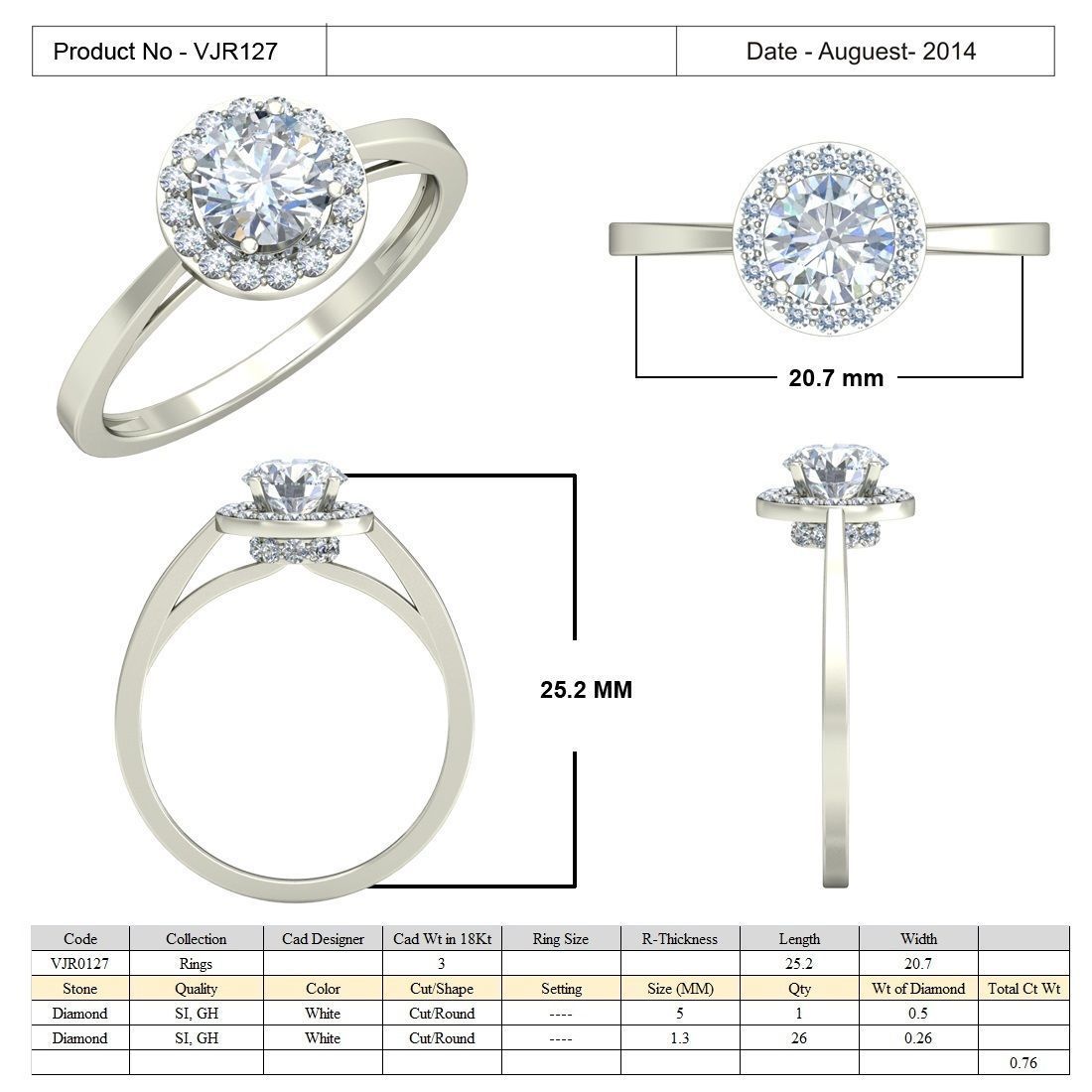 BULK-3DM-With Gems-RING 15 Files-4 3D print model_1