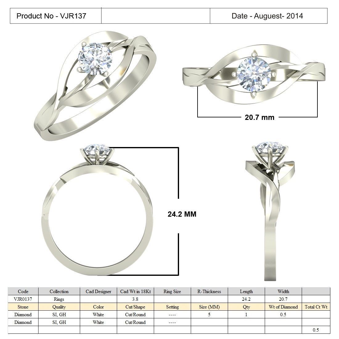 BULK-3DM-With Gems-RING 15 Files-4 3D print model_14