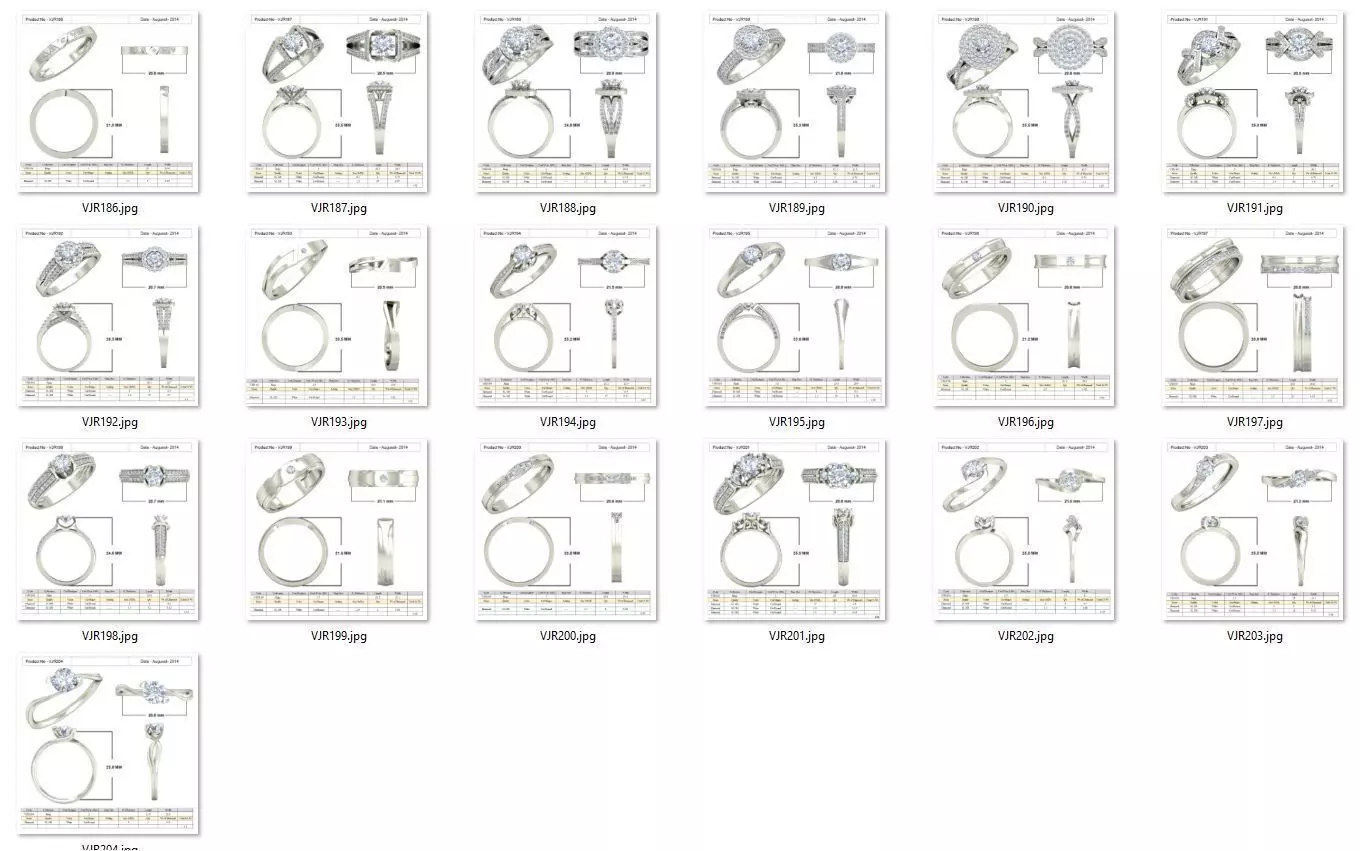 BULK-3DM-With Gems-RING 19 Files 3D print model