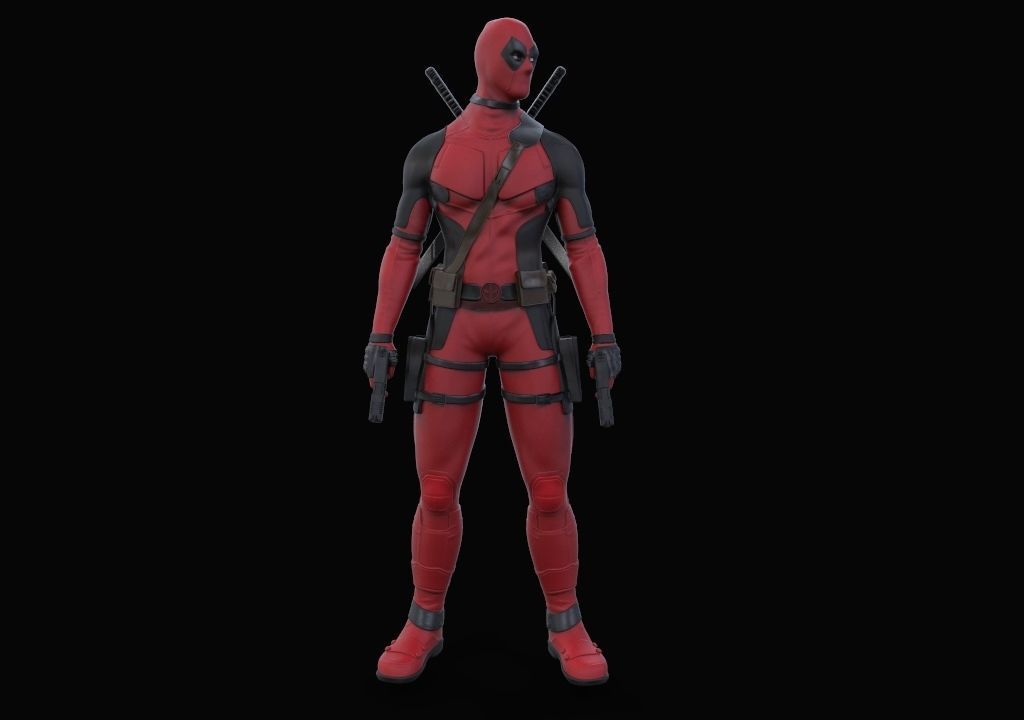 deadpool sculpture 3D print model 3D model_5