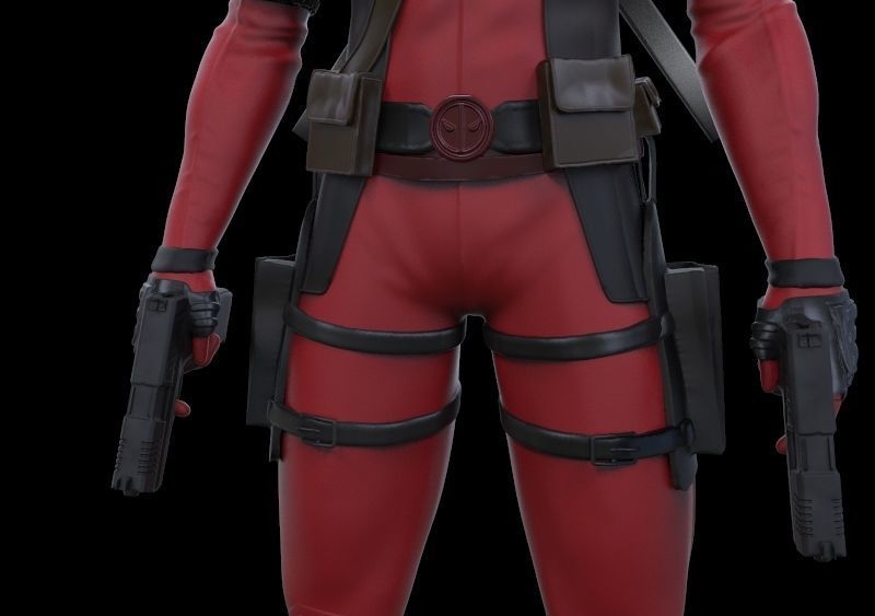 deadpool sculpture 3D print model 3D model_4