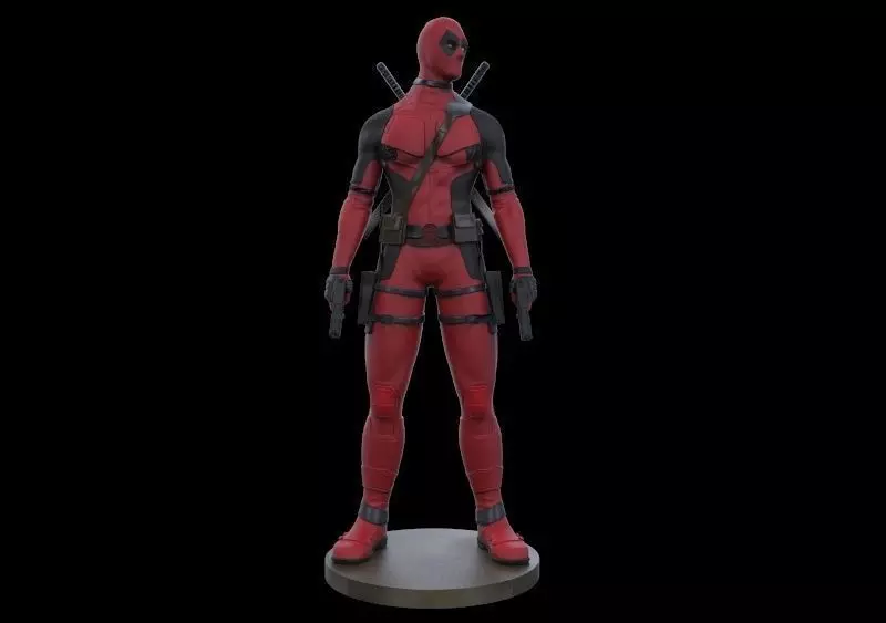 deadpool sculpture 3D print model 3D model_0