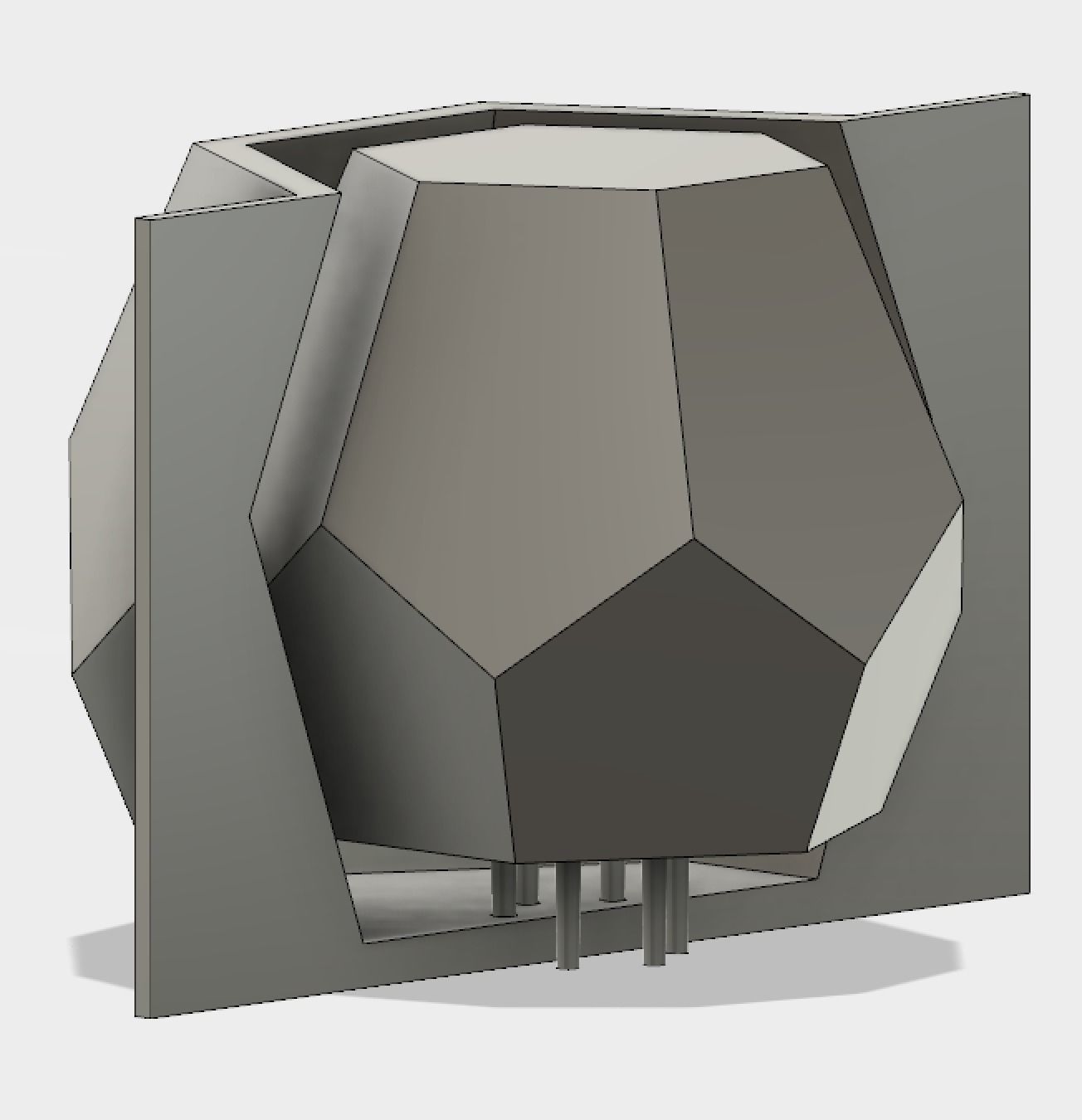 Geometric Vase Mold 3D print model_2