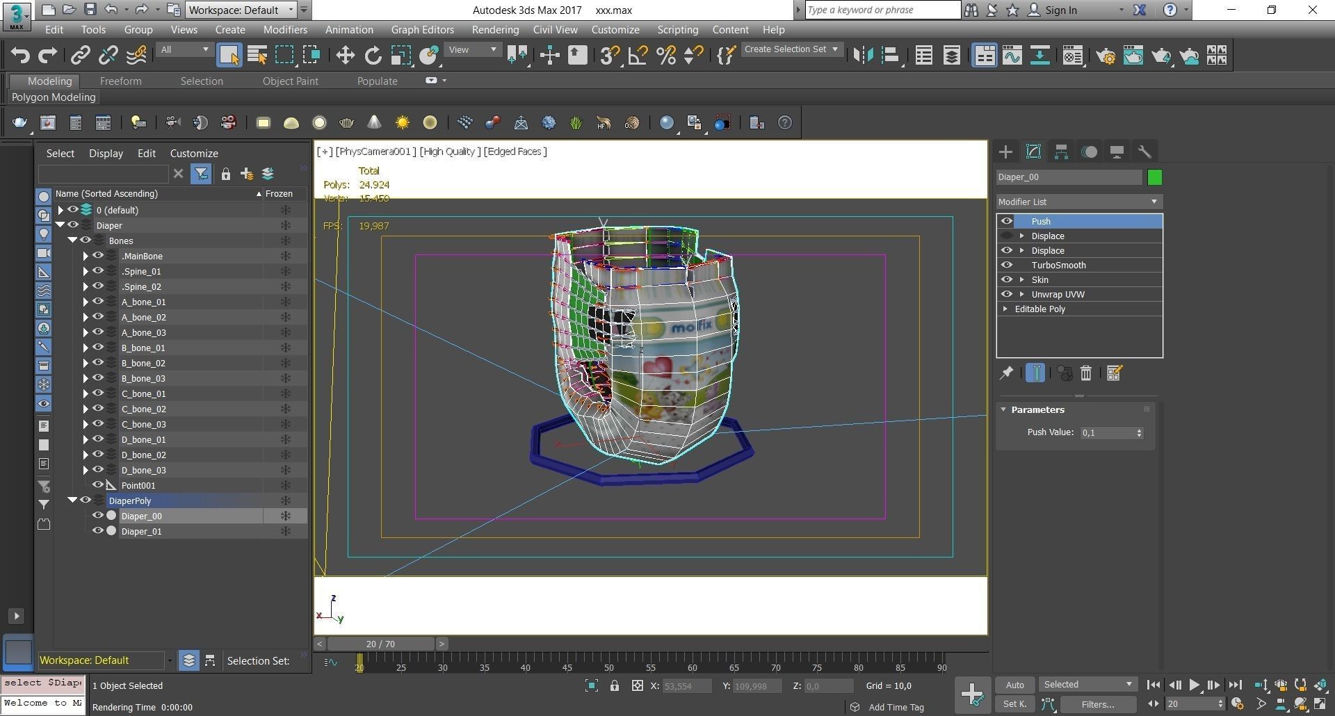 Diaper sanitary napkins 3D model_7
