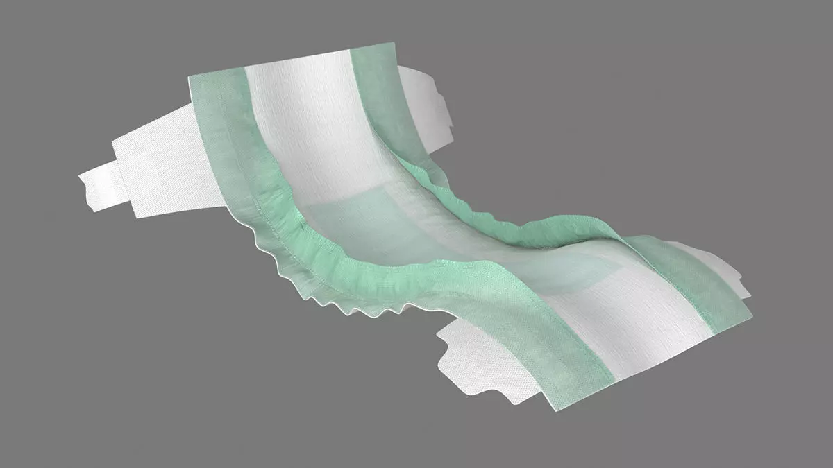 Diaper sanitary napkins 3D model_0
