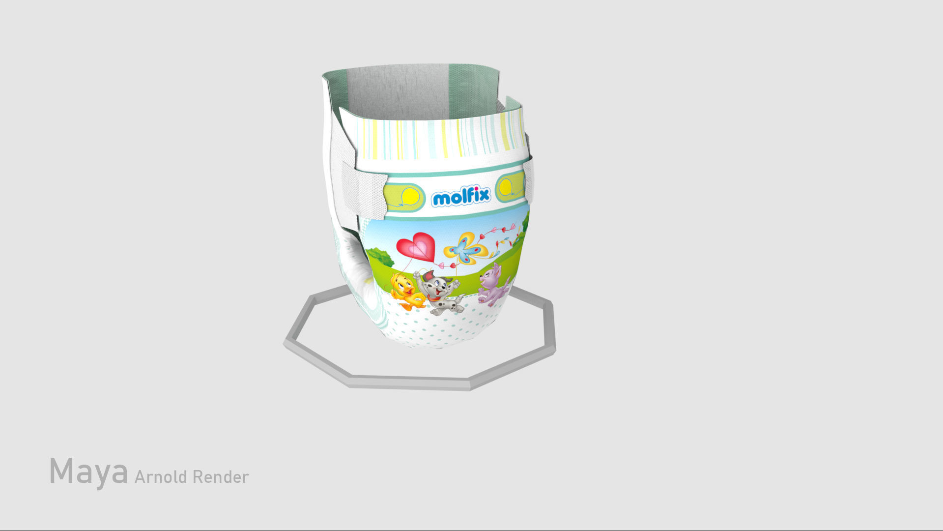 Diaper sanitary napkins 3D model_9