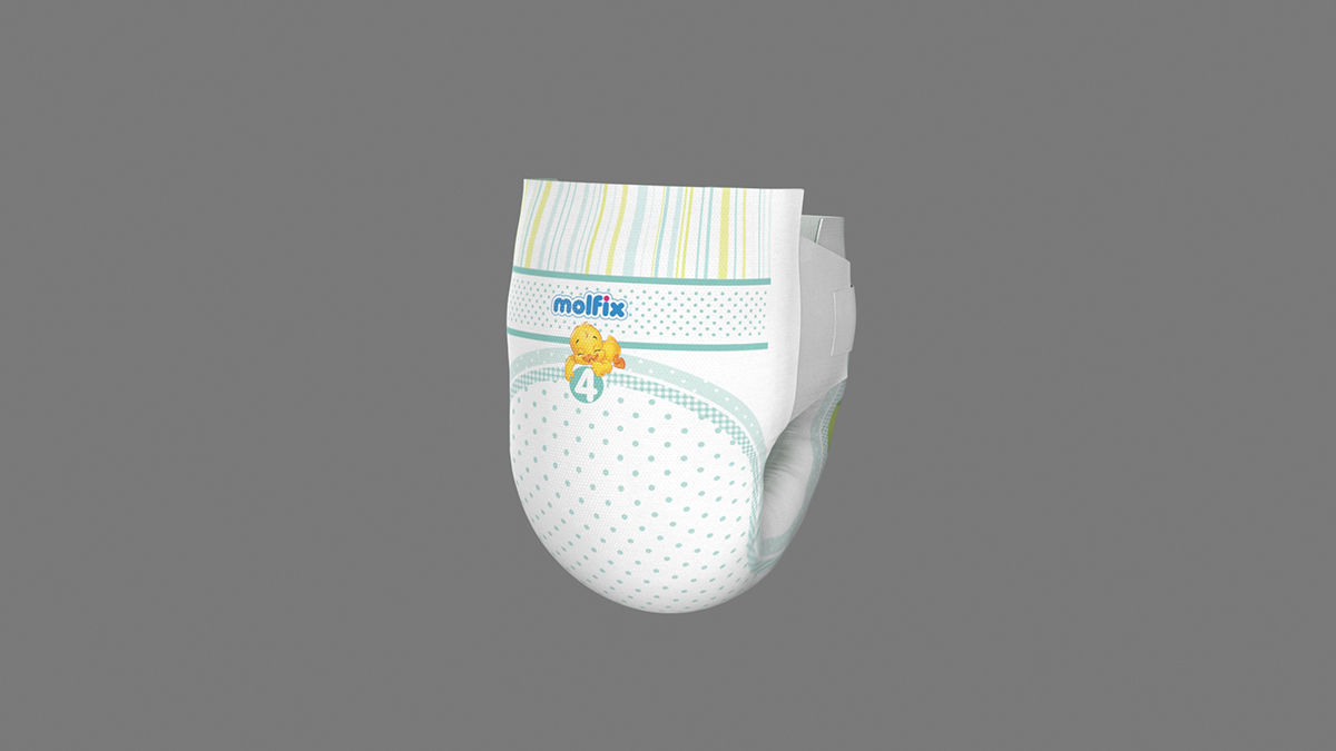 Diaper sanitary napkins 3D model_4