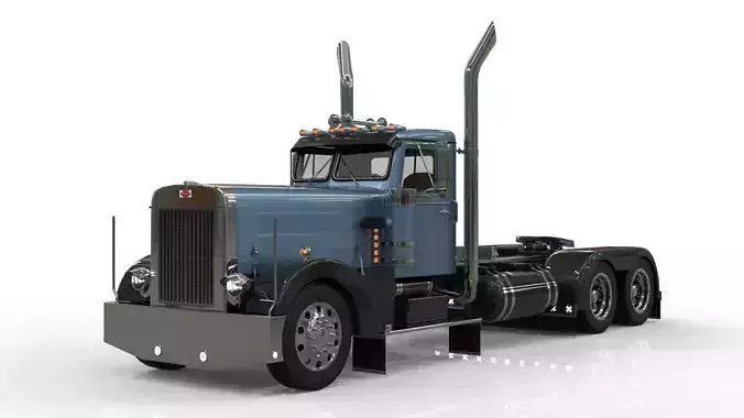 Peterbilt 351 LW 1967 Truck midpoly 3dmodel 3D model