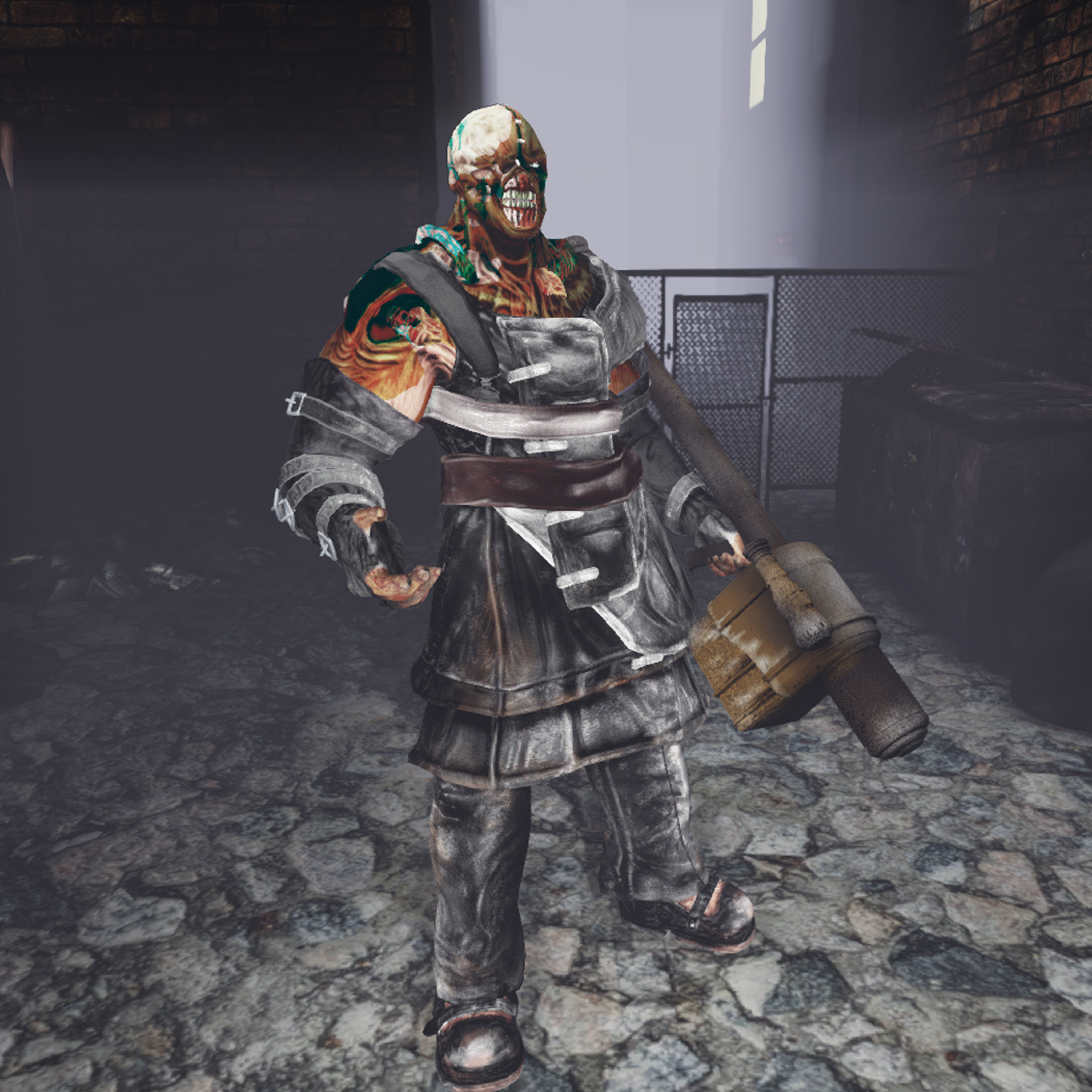 Nemesis man in armor Low-poly 3D model_4