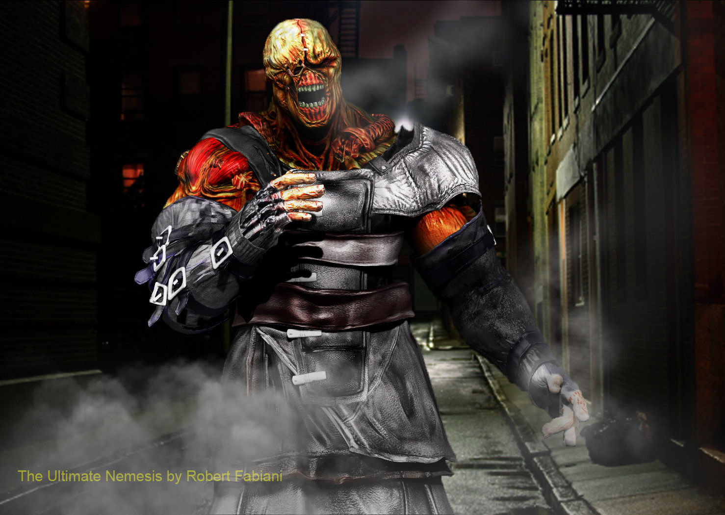 Nemesis man in armor Low-poly 3D model_8