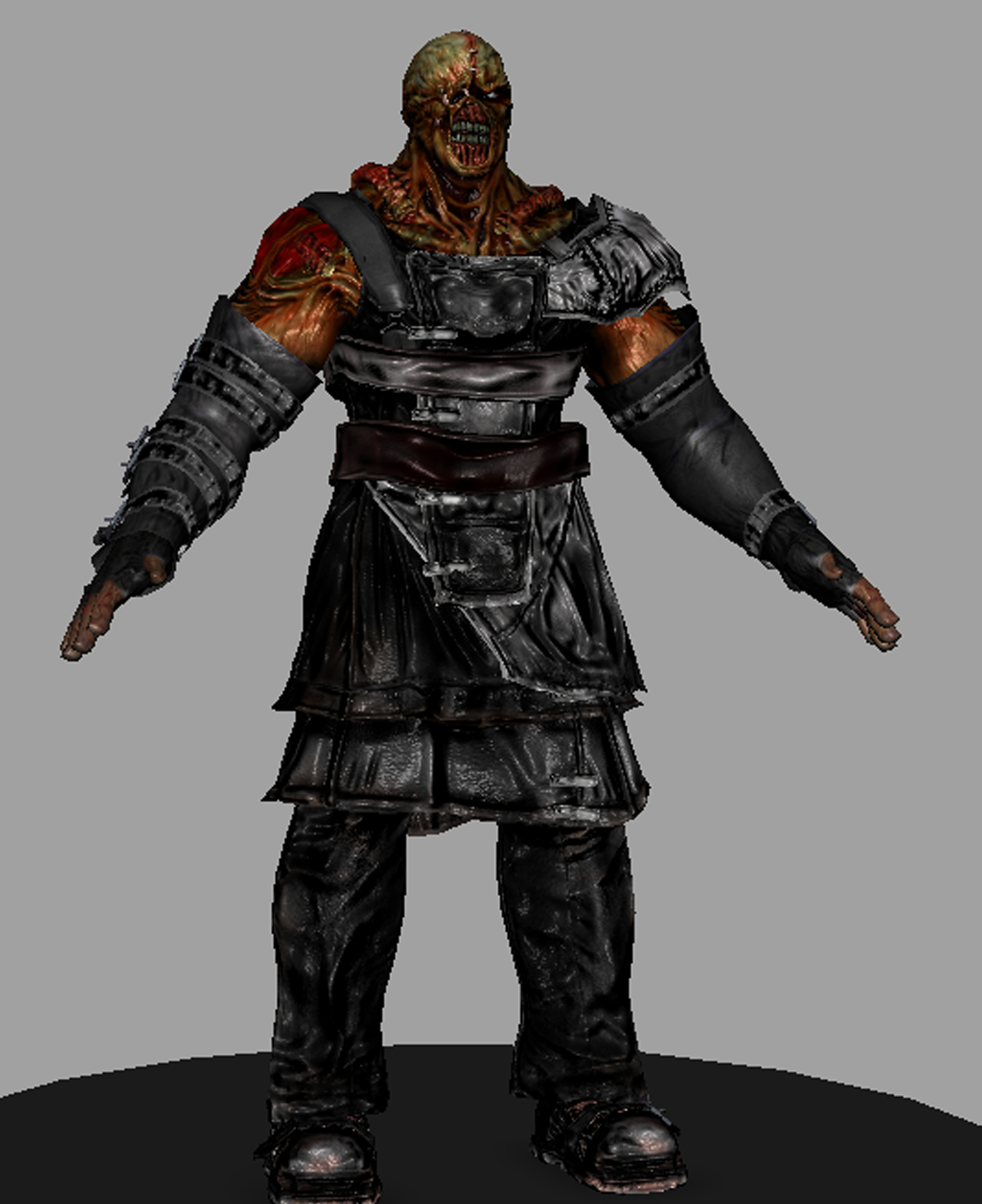 Nemesis man in armor Low-poly 3D model_1
