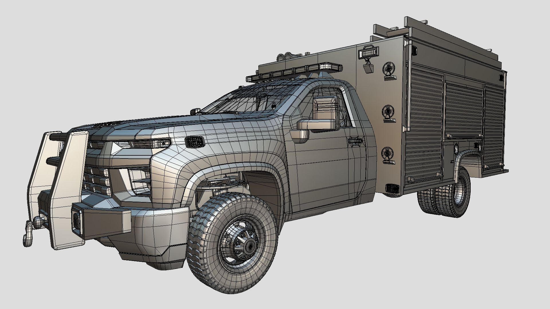 Silverado 2021 FIRETRUCK singlecab Low-poly 3D model_18