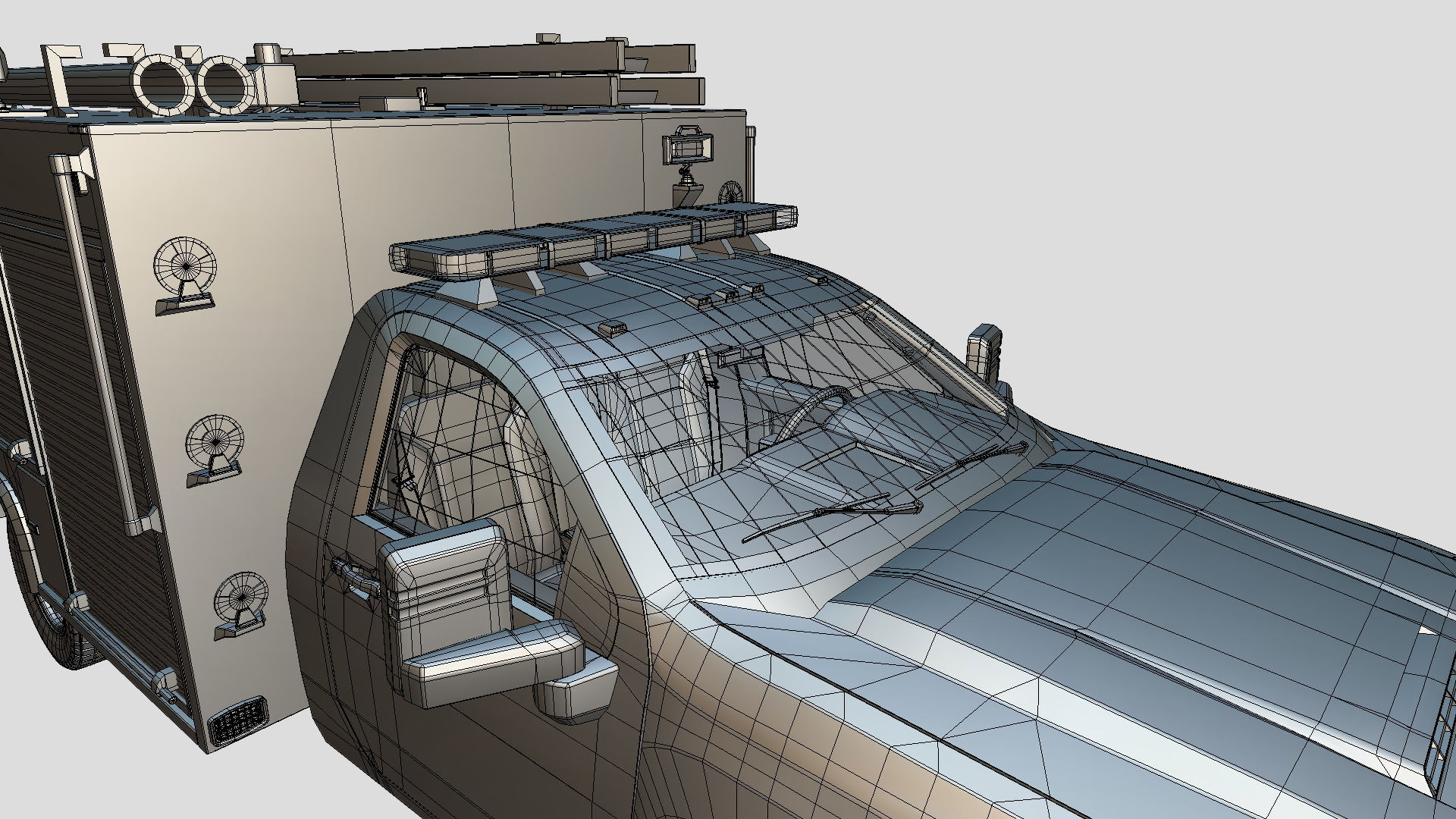 Silverado 2021 FIRETRUCK singlecab Low-poly 3D model_20