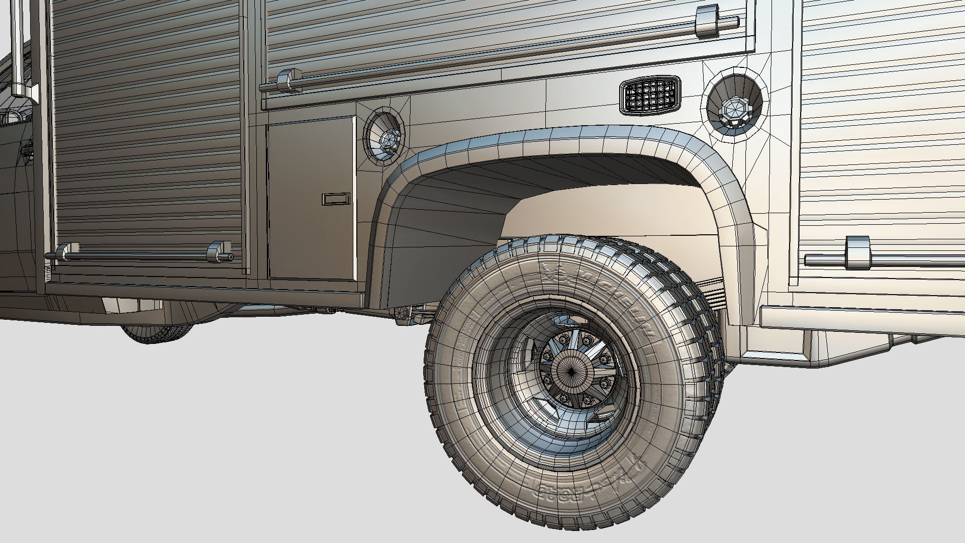 Silverado 2021 FIRETRUCK singlecab Low-poly 3D model_22