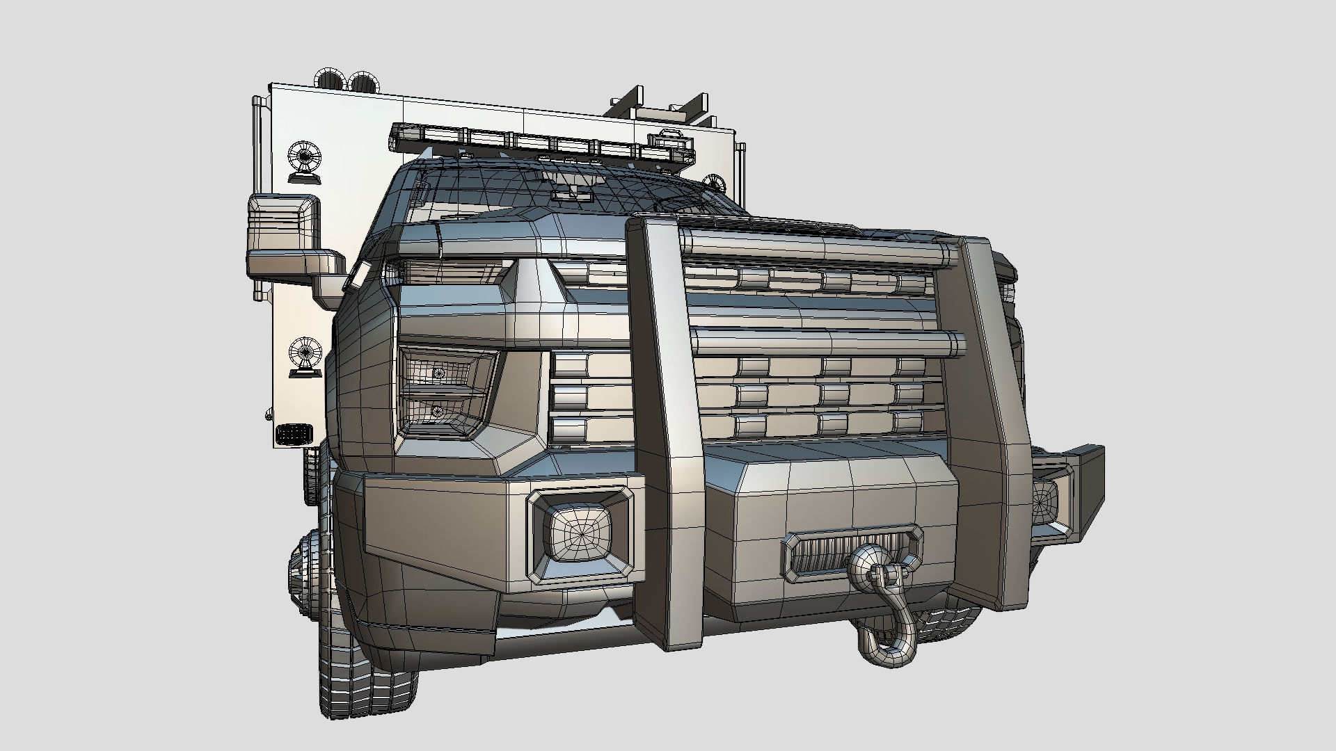 Silverado 2021 FIRETRUCK singlecab Low-poly 3D model_15