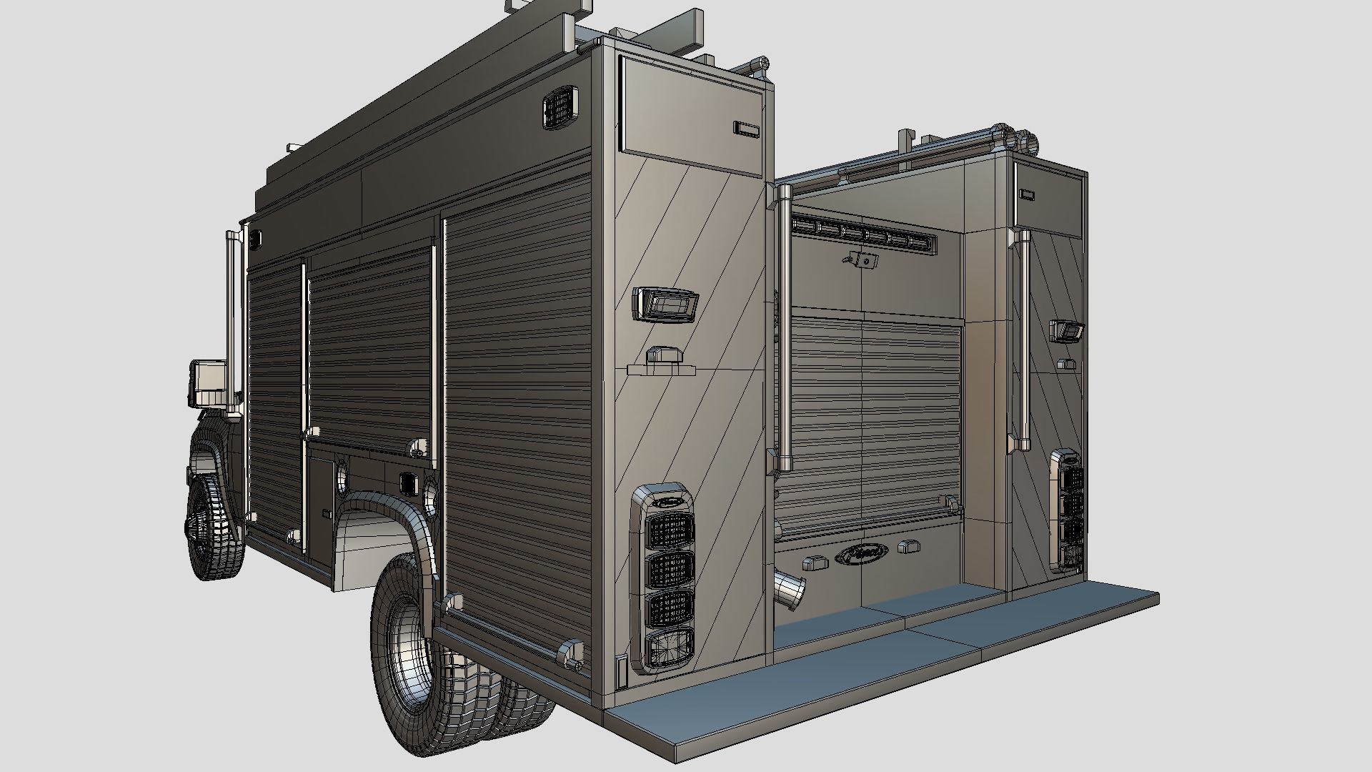 Silverado 2021 FIRETRUCK singlecab Low-poly 3D model_16