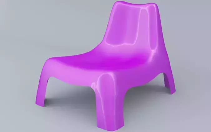 Vago ChairPlastic material  Colors Low Poly AR VR 