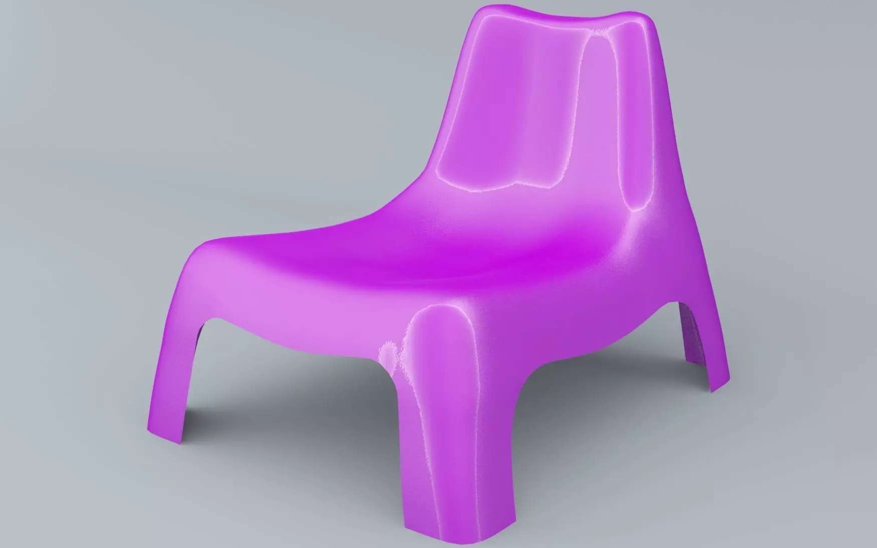Vago ChairPlastic material Colors Low Poly AR VR Low-poly 3D model