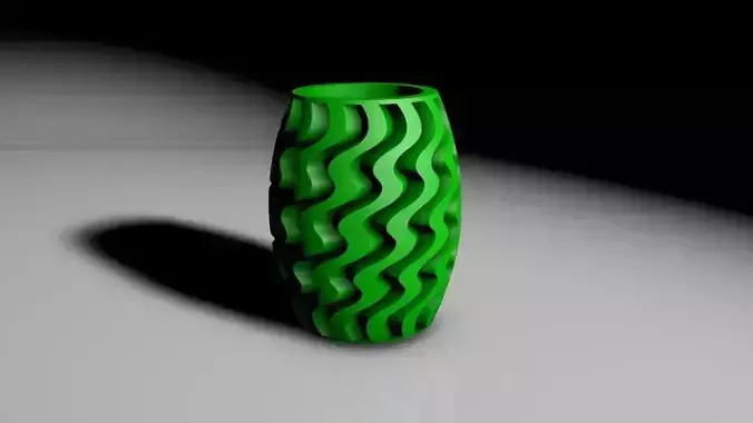 vaso a onde 3d print 3D print model