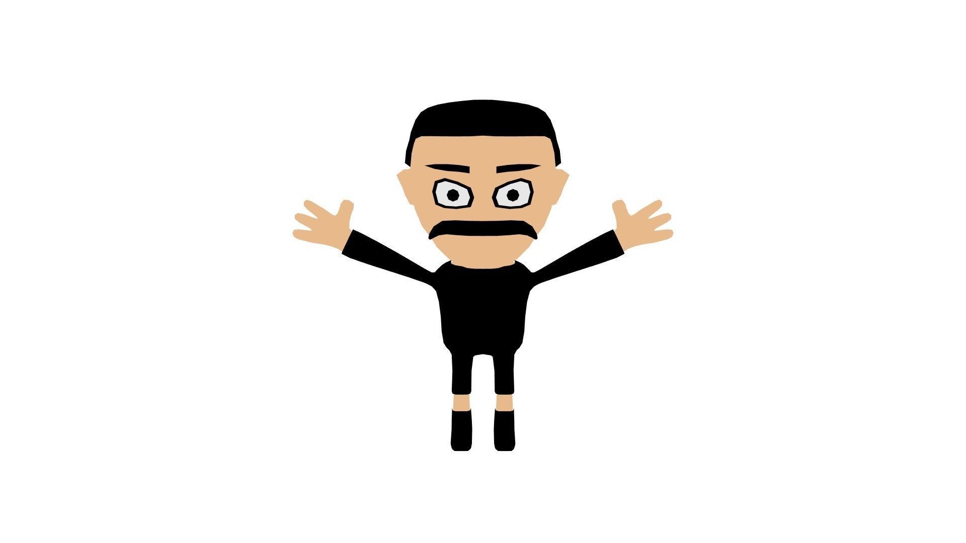 Character cartoon Free low-poly 3D model_10