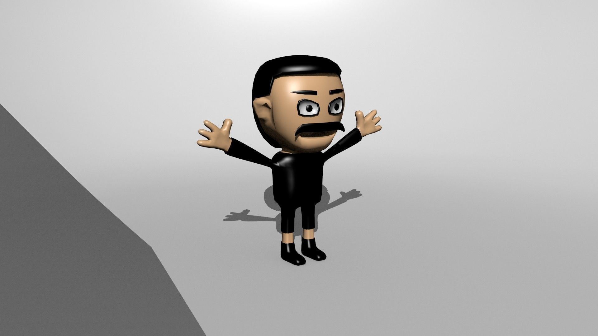 Character cartoon Free low-poly 3D model_7