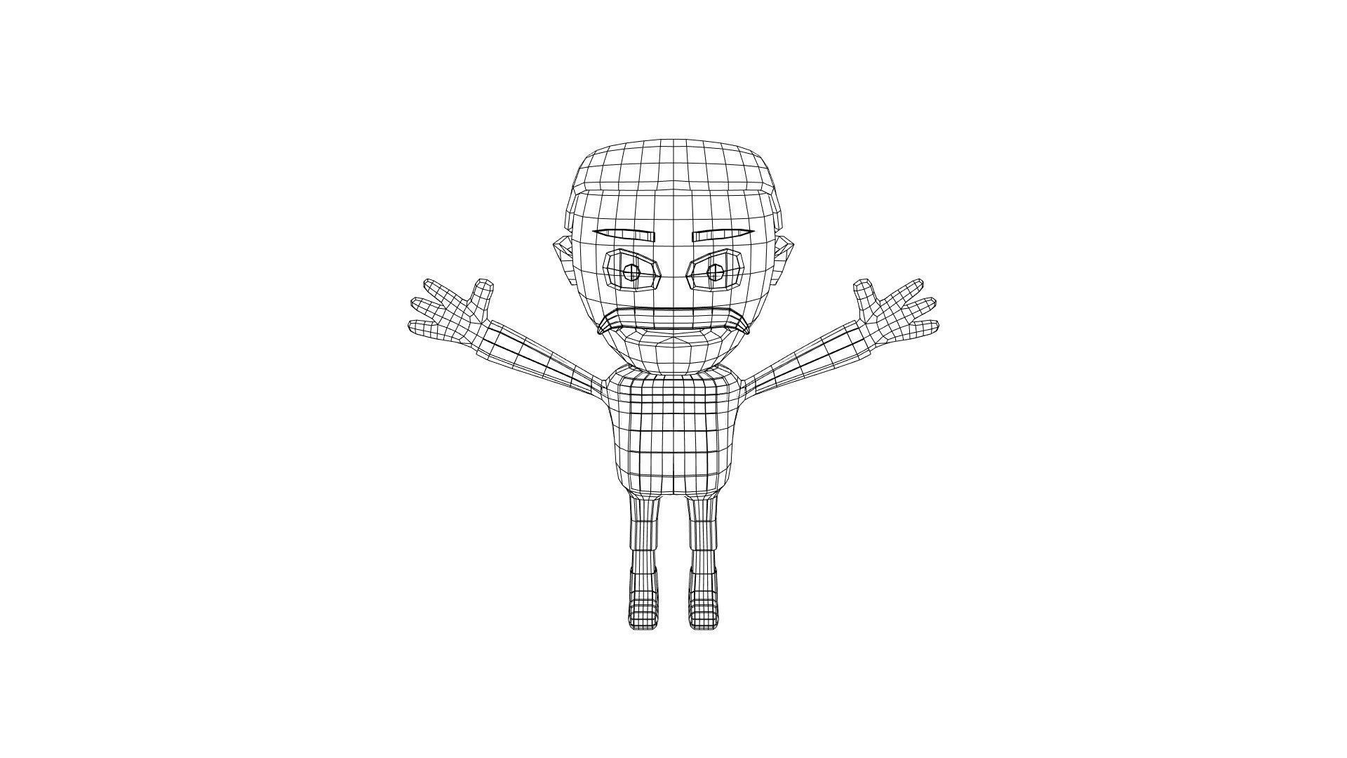 Character cartoon Free low-poly 3D model_11