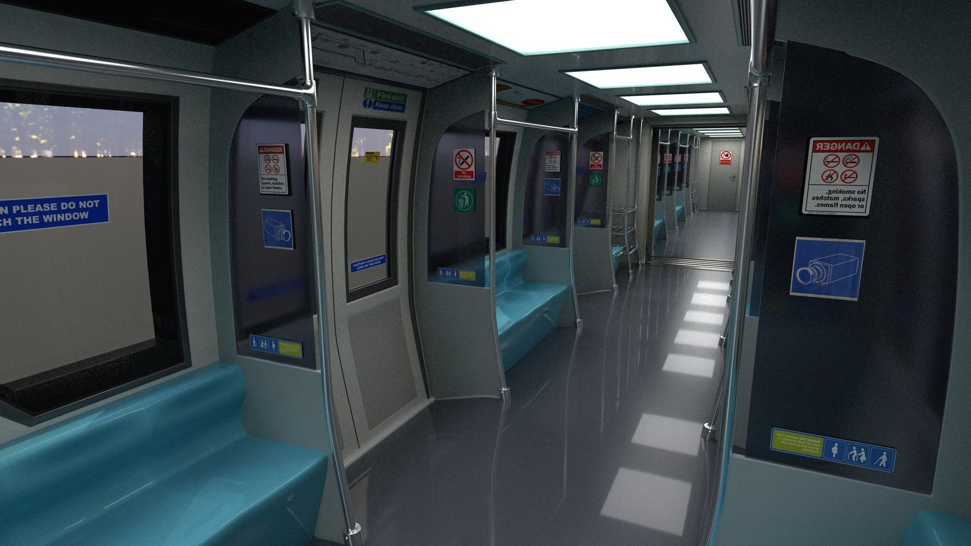 Monorail train 3D model_7