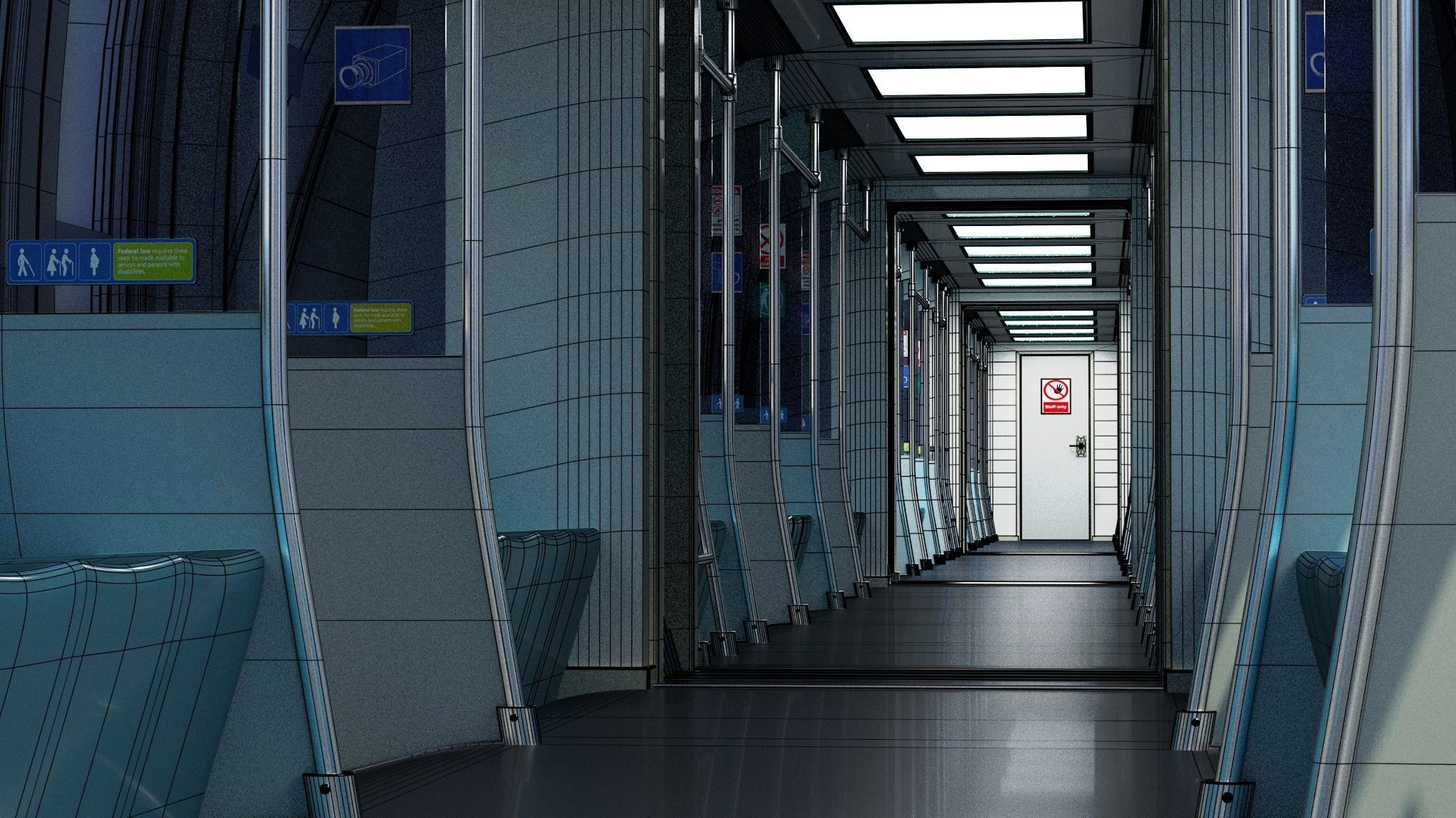 Monorail train 3D model_15