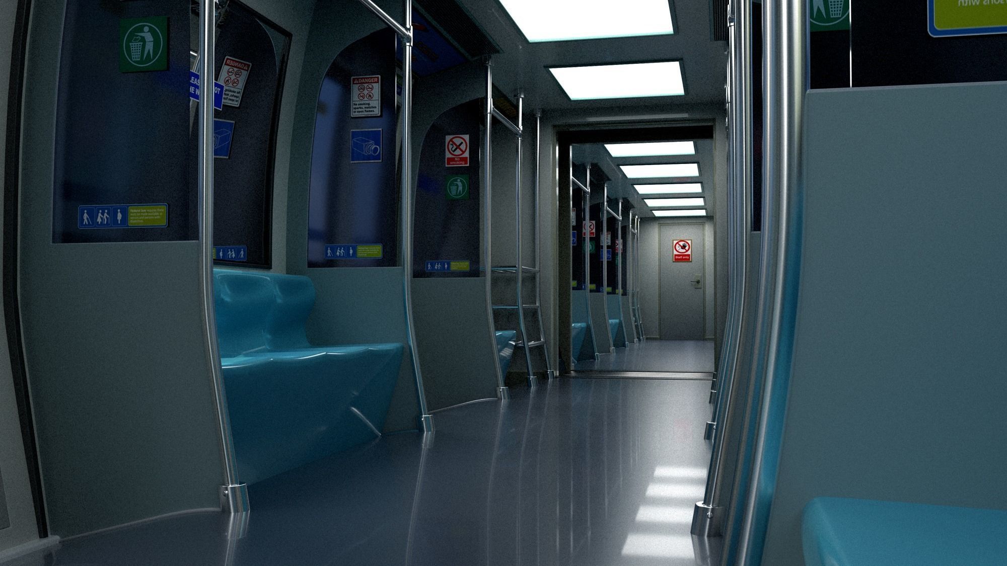 Monorail train 3D model_2