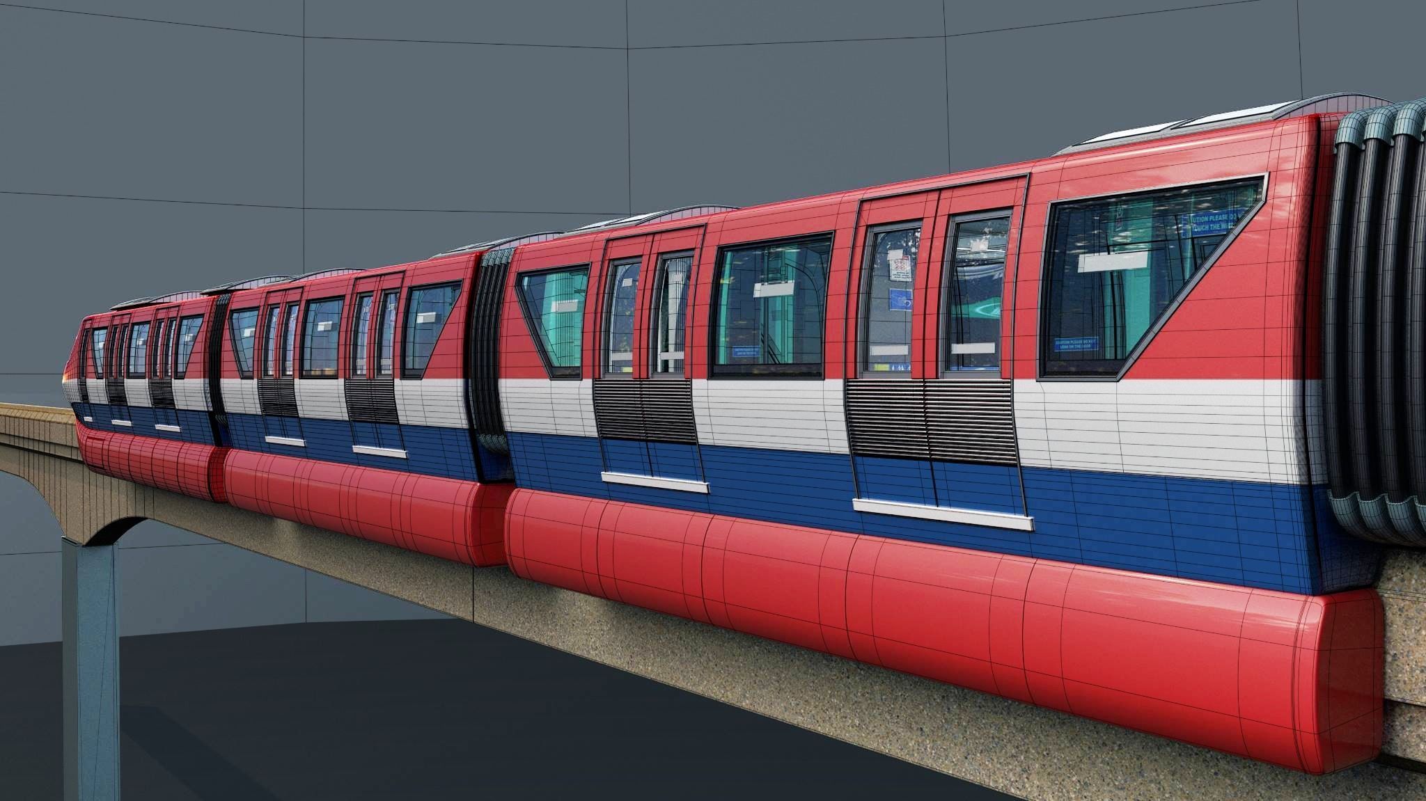 Monorail train 3D model_9