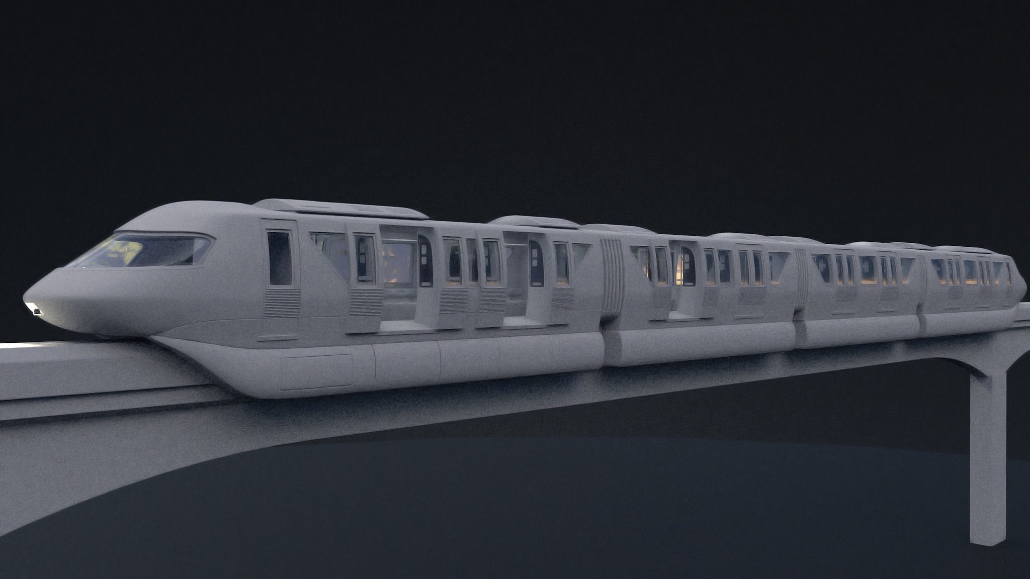 Monorail train 3D model_24