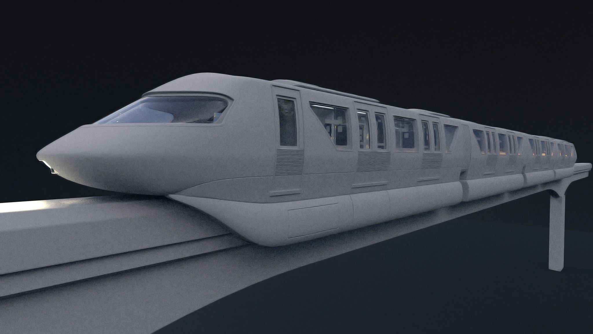 Monorail train 3D model_30
