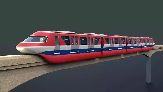 Monorail train 3D model