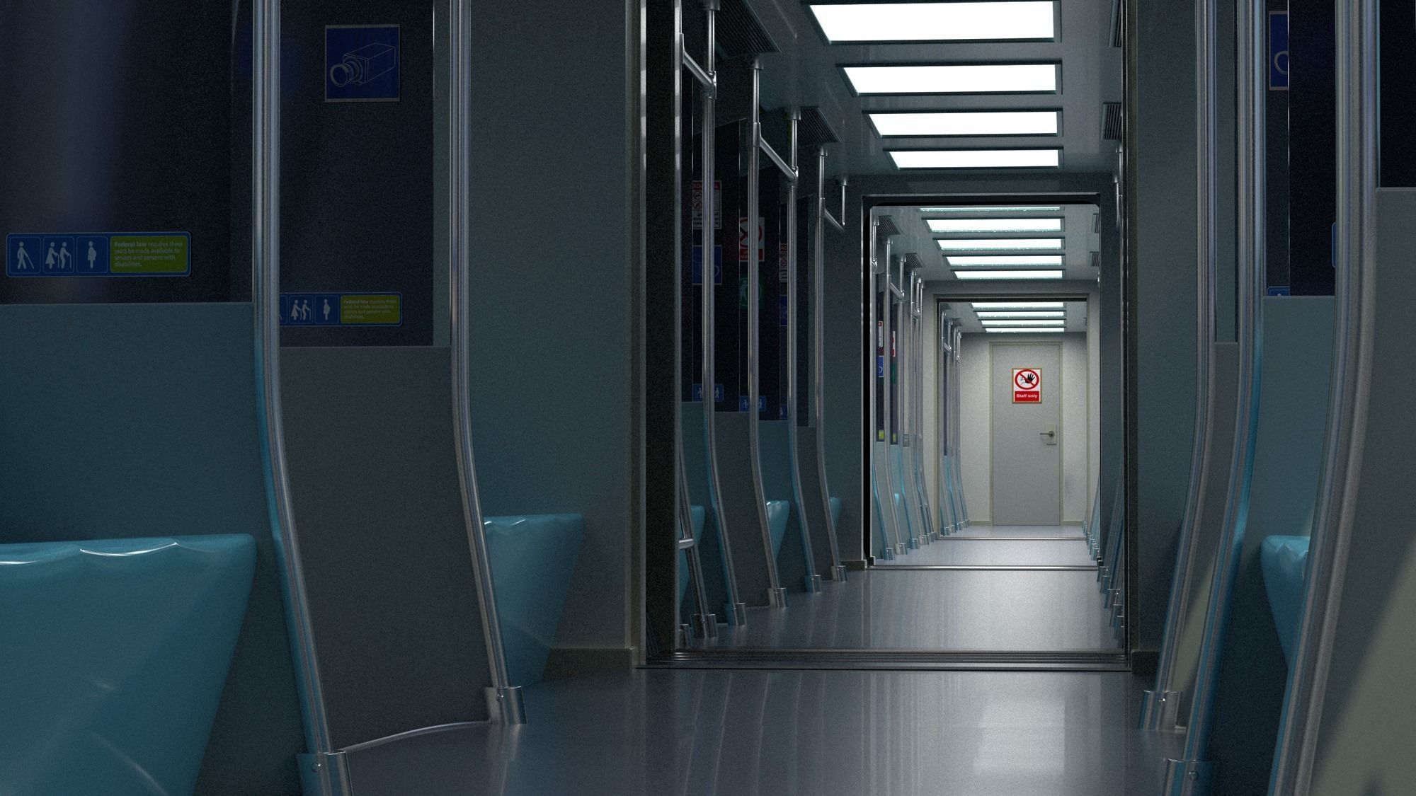 Monorail train 3D model_6