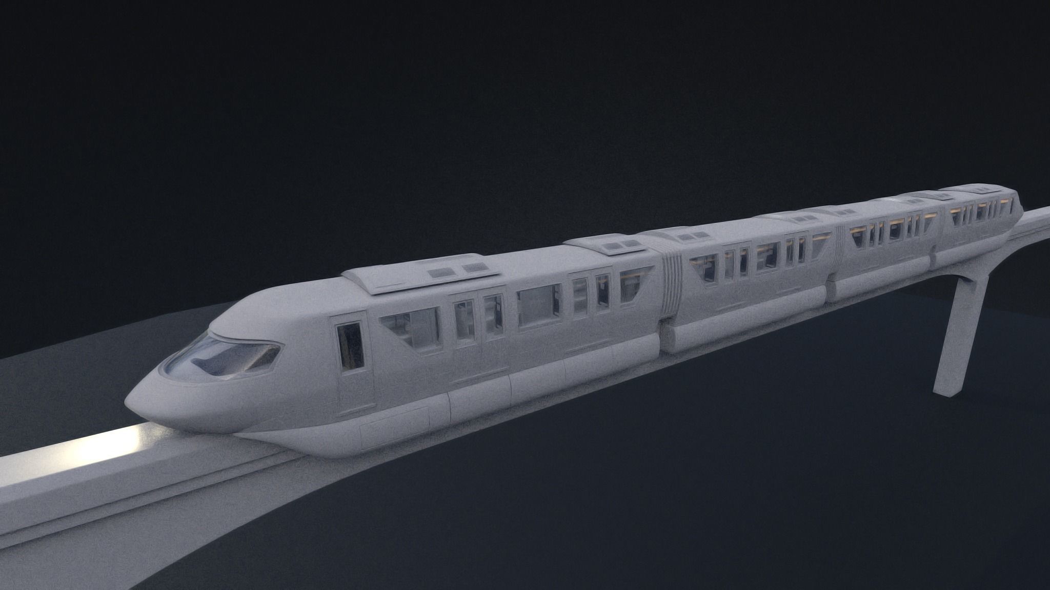 Monorail train 3D model_29