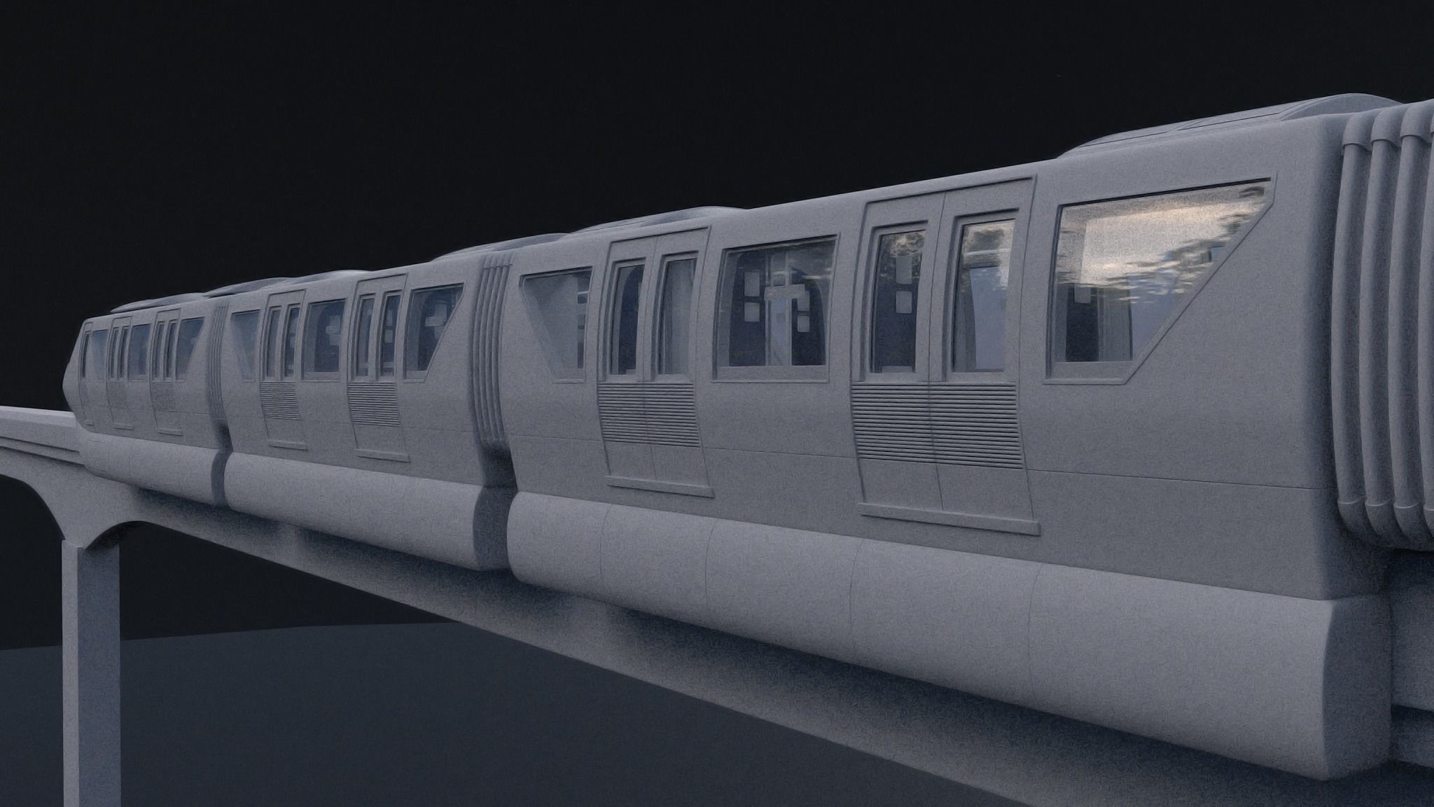 Monorail train 3D model_26