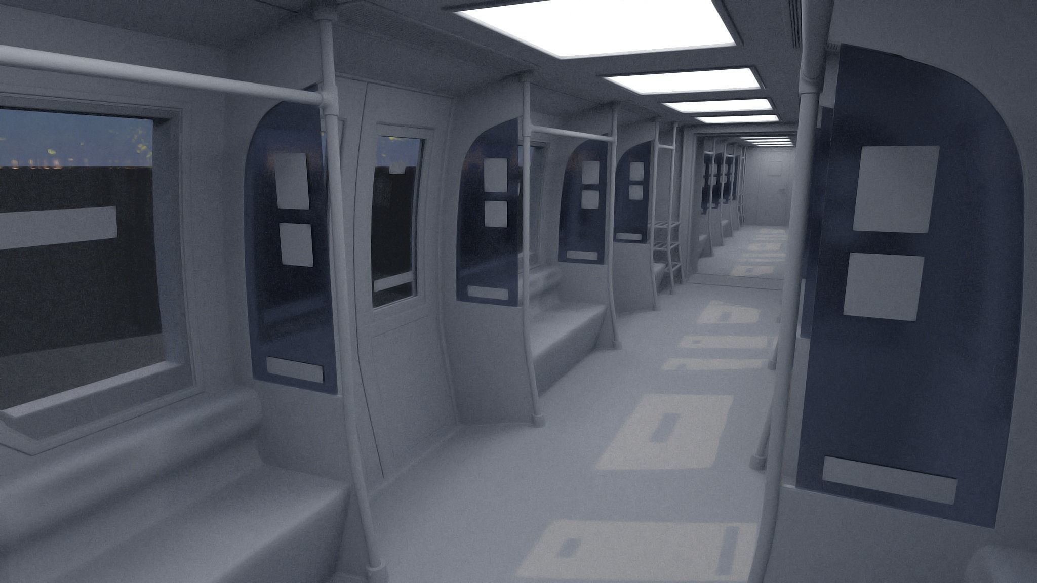 Monorail train 3D model_25