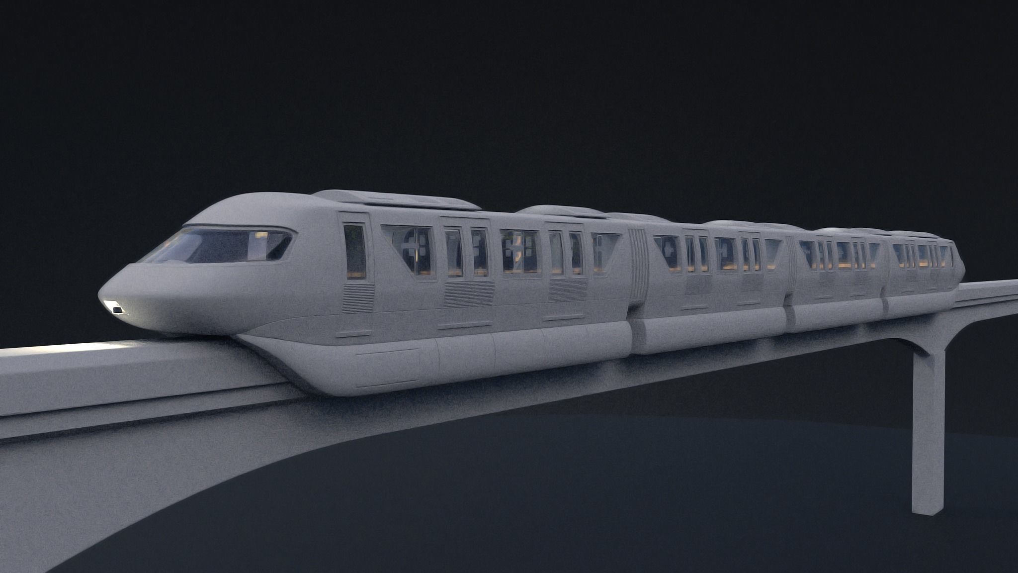 Monorail train 3D model_21