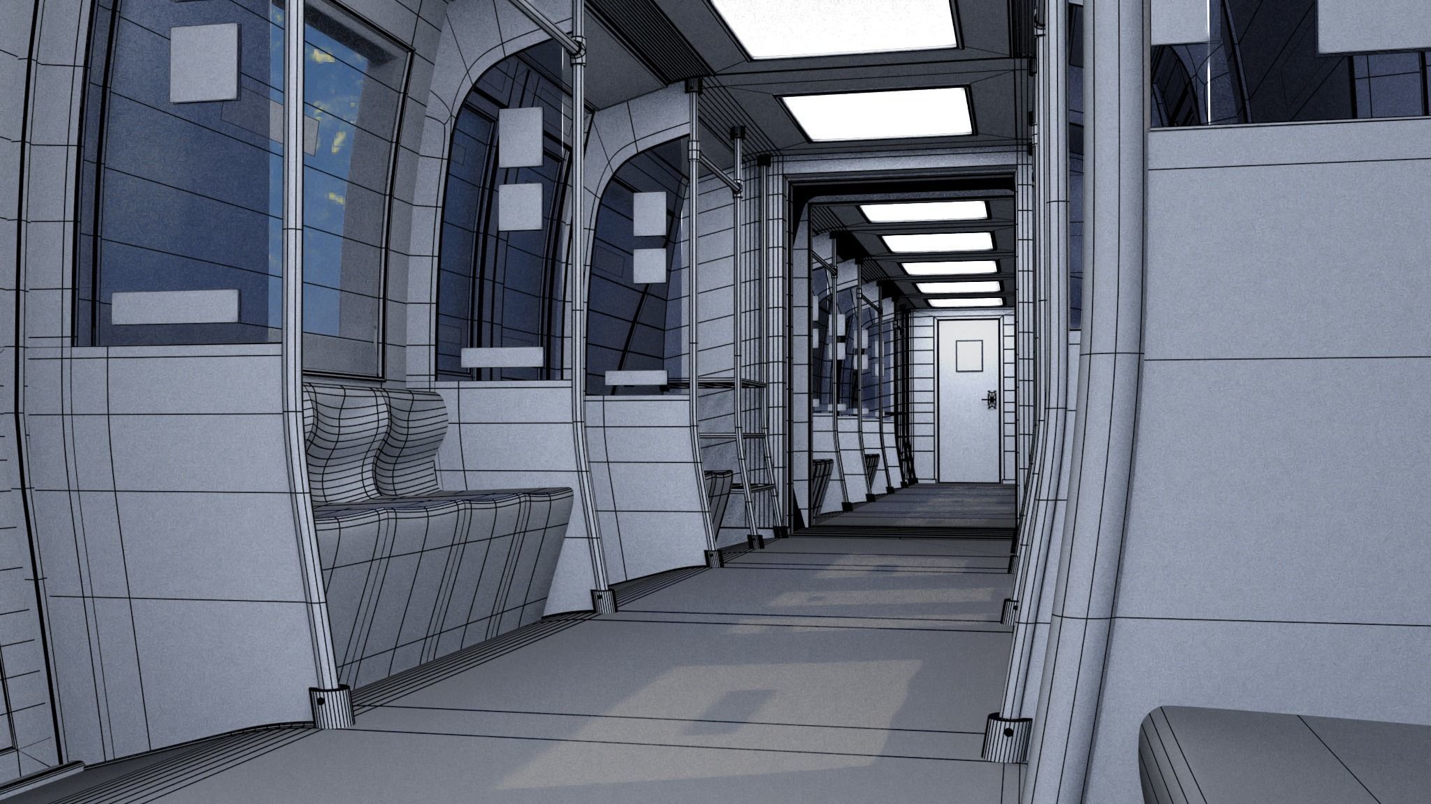 Monorail train 3D model_33