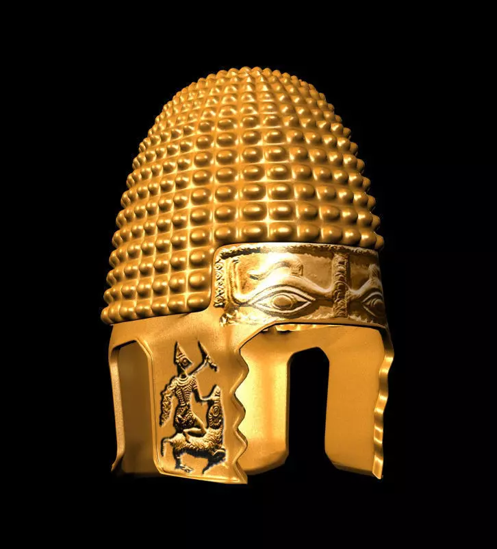 Dacian King Helmet 2 Low-poly 3D model_0