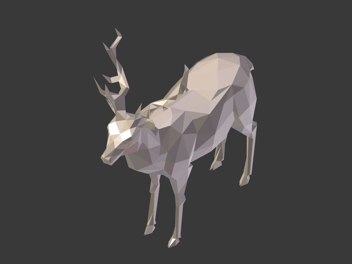 Cartoon Deer - Low Poly Low-poly 3D model_9