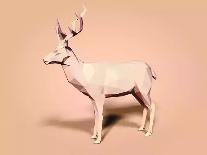 Cartoon Deer - Low Poly Low-poly 3D model