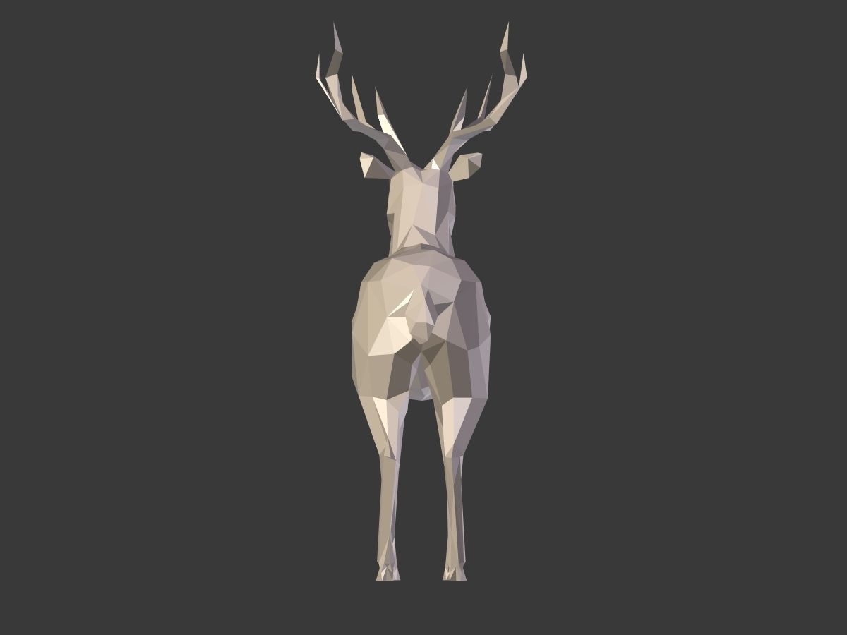 Cartoon Deer - Low Poly Low-poly 3D model_15