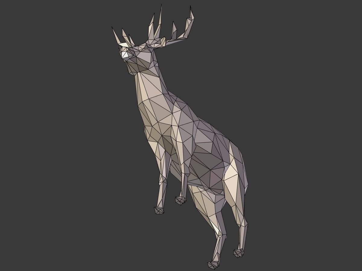 Cartoon Deer - Low Poly Low-poly 3D model_13