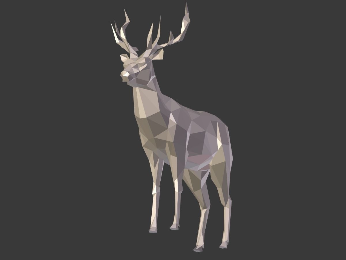 Cartoon Deer - Low Poly Low-poly 3D model_14