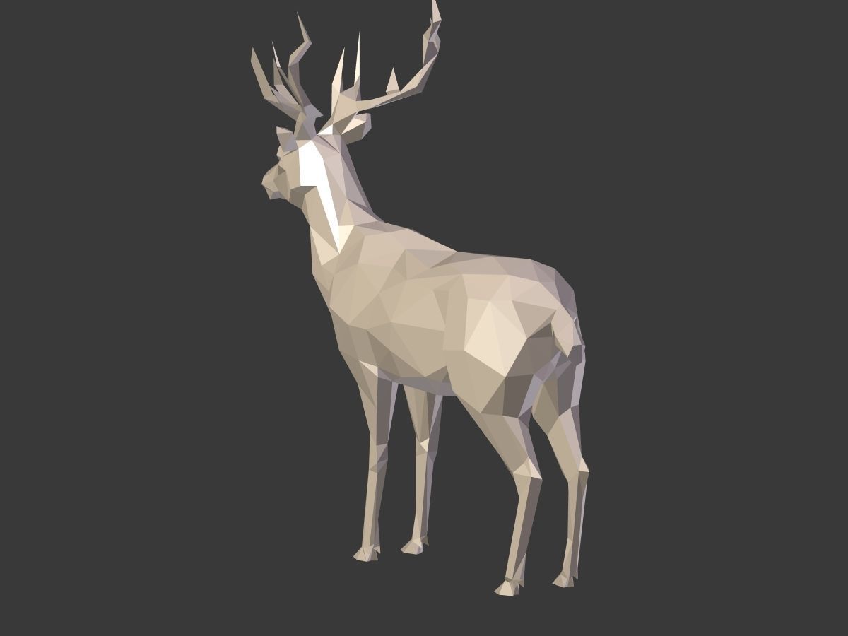 Cartoon Deer - Low Poly Low-poly 3D model_7