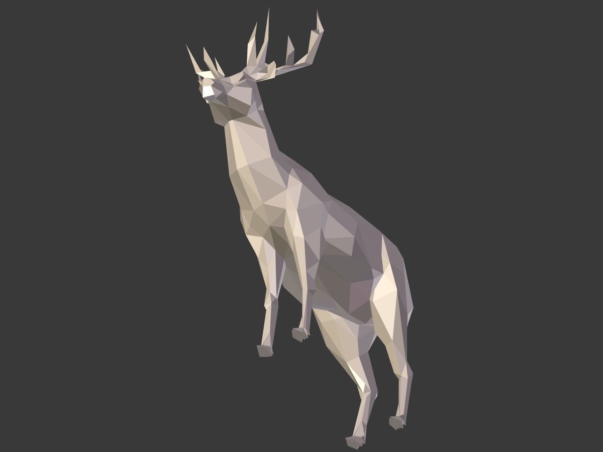 Cartoon Deer - Low Poly Low-poly 3D model_12